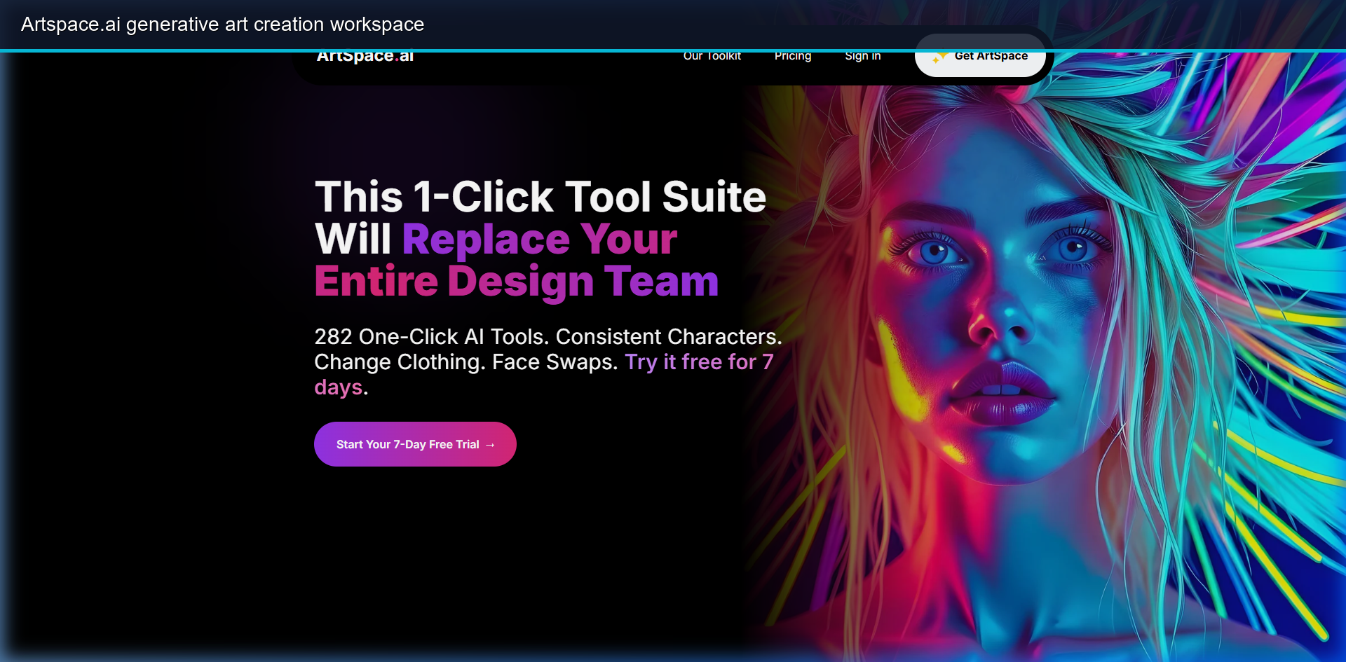 Artspace.ai image workspace
