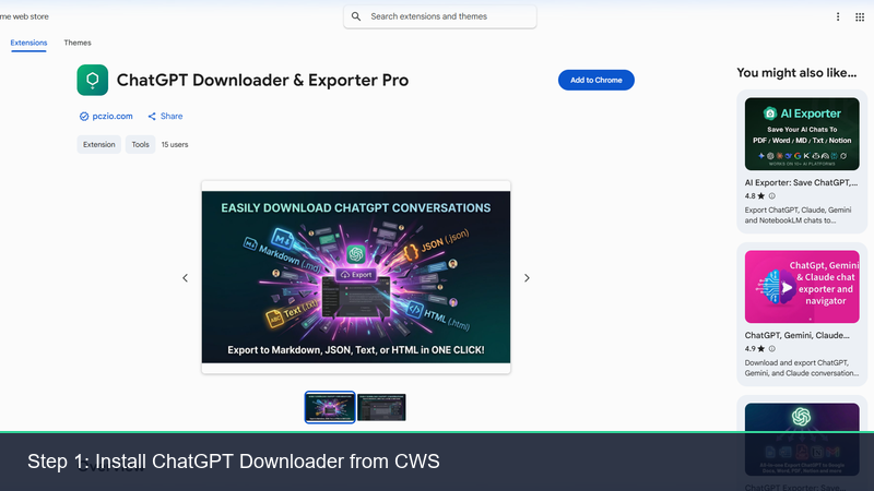 Install ChatGPT Downloader from CWS