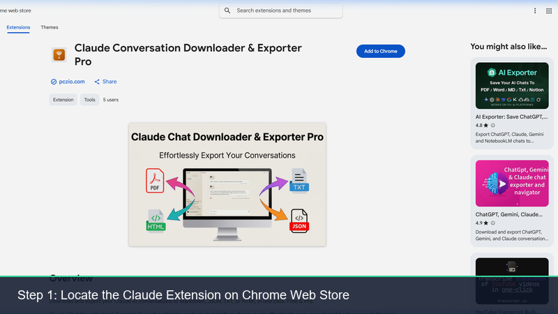 Chrome Web Store Page
