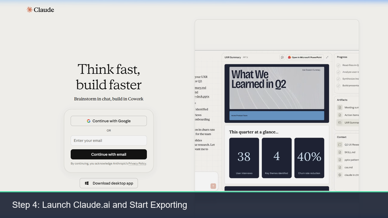 Open Claude.ai Workspace