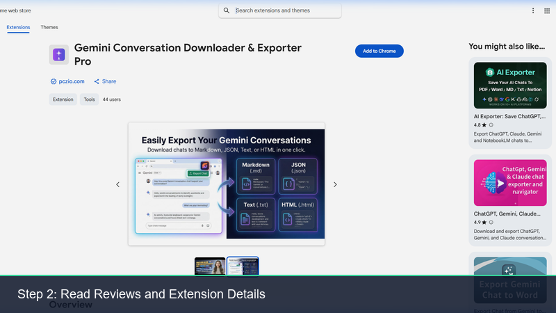 Read Extension Reviews and Details