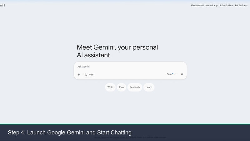 Open Google Gemini Workspace