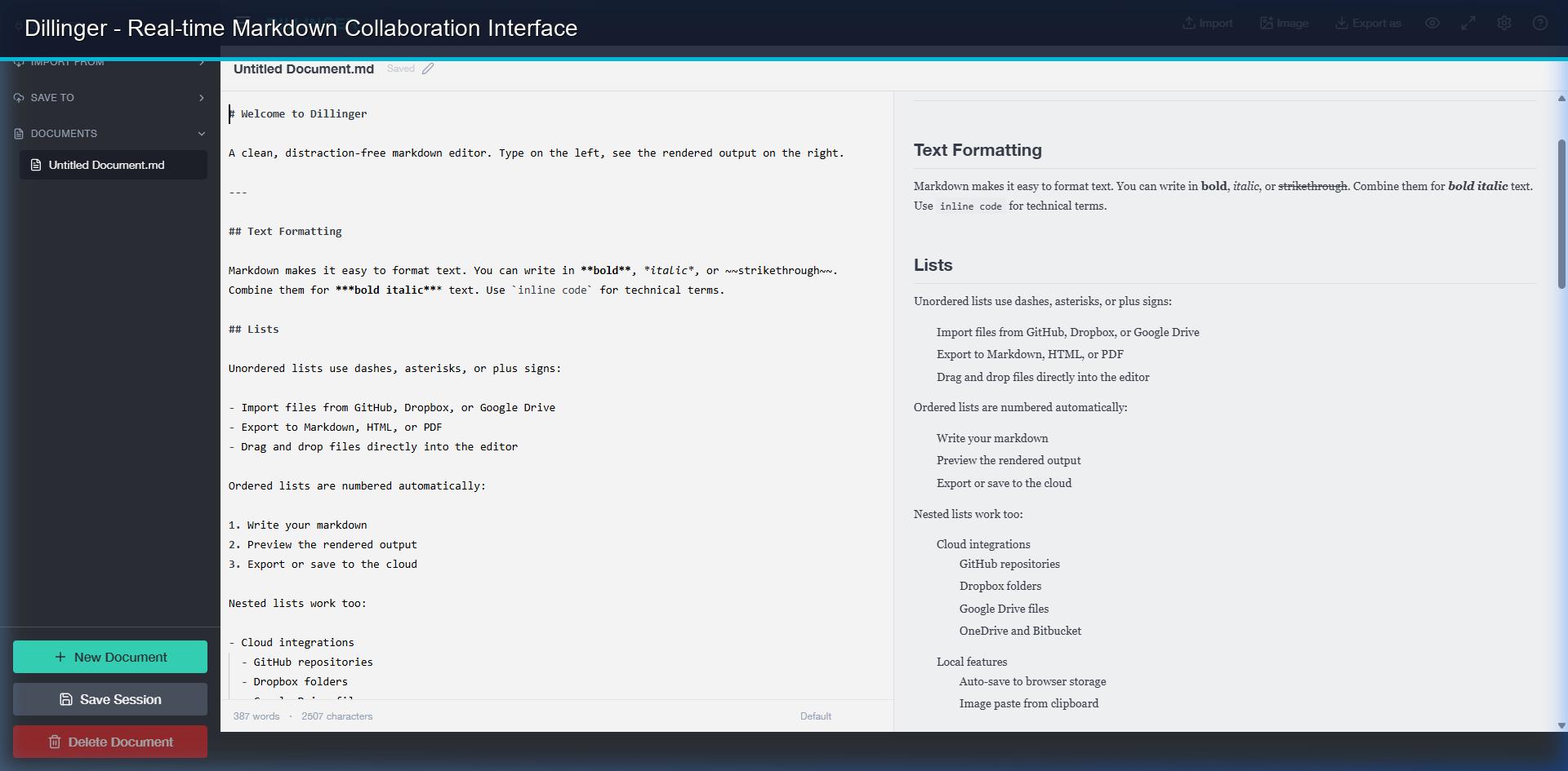 Markdown Document Parsing