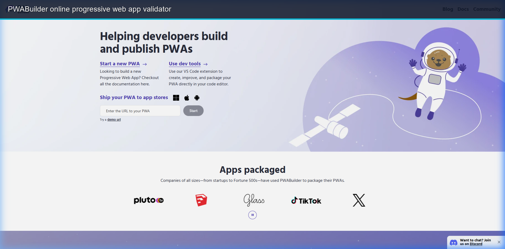 PWA Validator Webpage